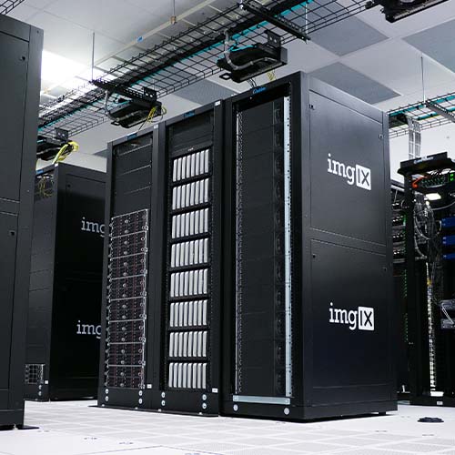 Server rack at a company